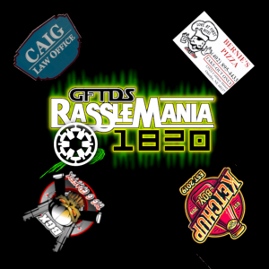 Bernie's Logo on Rasslemania mat